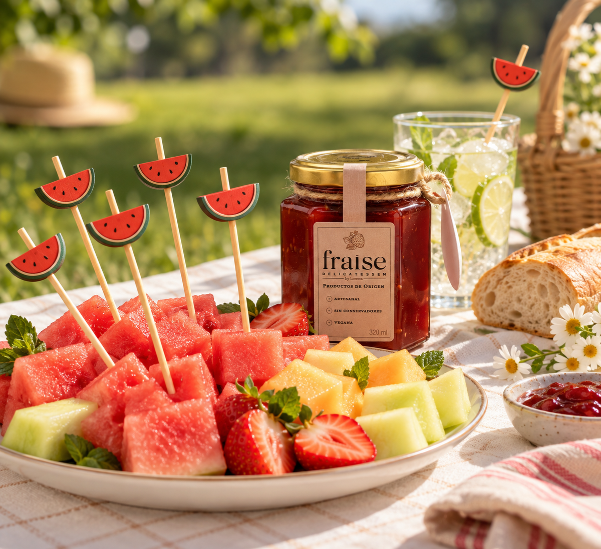 Watermelon Picks con Causa 🍉 | 8 palillos botaneros