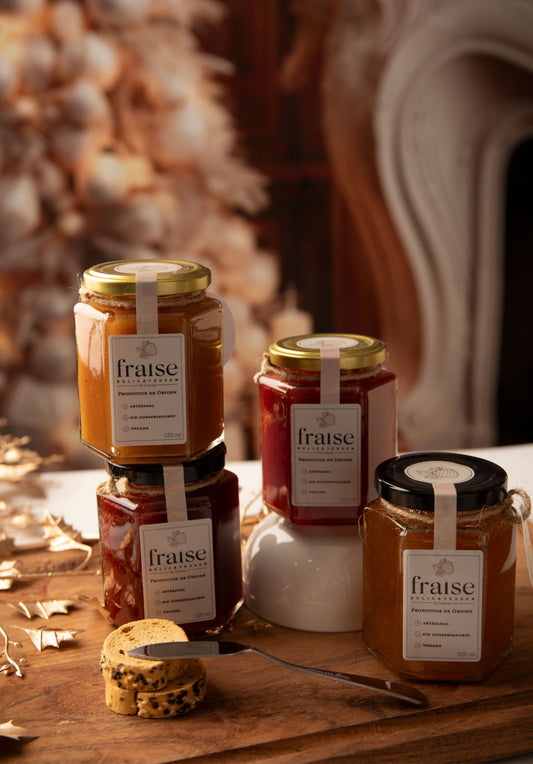 Experiencia Gourmet Kit | Fresa Clásica, Guayaba, Tomate y Pumpkin Spice | Cuchillito de Regalo 🎁 | Envíos a Todo México