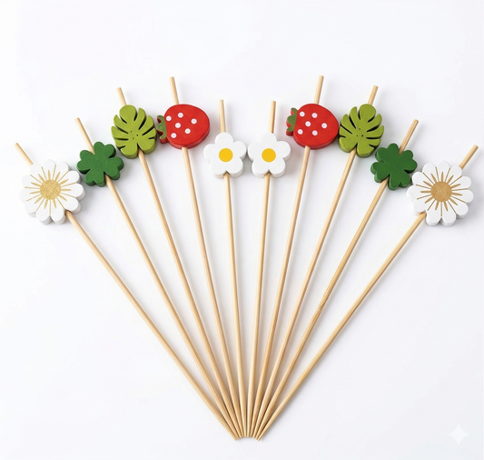 10 Palillos Botaneros Bambú