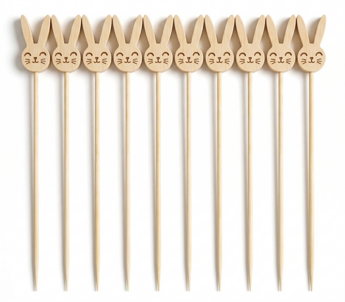 Bunny Picks | 8 Palillos Botaneros Bambú